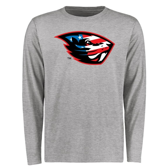 Men's Ash Oregon State Beavers Beaver Salute Long Sleeve T-Shirt