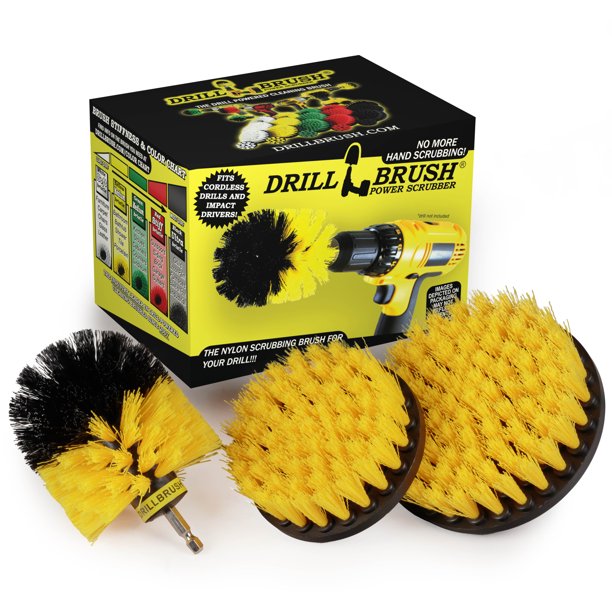 Drill Powered Rotary Scrub Brushes for Shower, Tub, Sink, Tile and