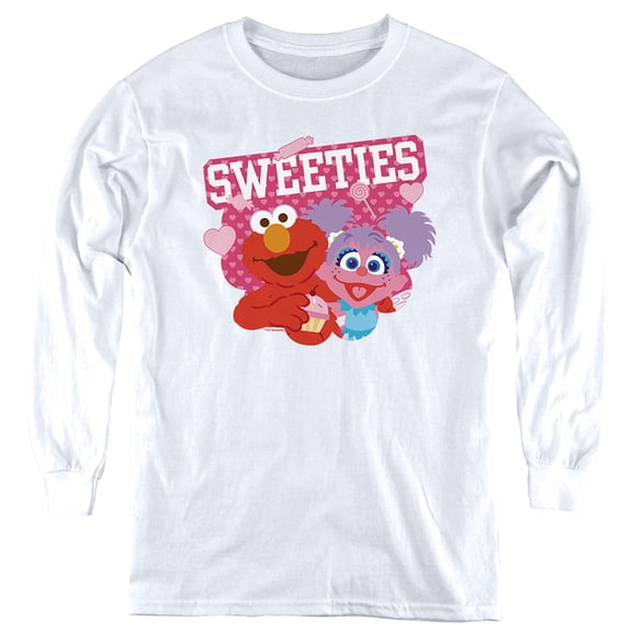 Sesame Street Valentine's Day Sweeties Elmo And Abby Kids Long Sleeve T-Shirt for Youth Boys and Girls