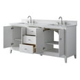 thumbnail image 3 of Vanity Art 72" Bathroom Vanity with Sink and Engineered Marble Top, Freestanding Storage Cabinet with 3 Drawers and 2 Shelves, 3 of 9