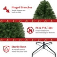 thumbnail image 5 of Funcid 6ft Premium Pre-Lit Hinged Artificial Christmas Tree Full Tree with 1477 PVC Branch Tips, 250 Multicolored Lights, 10 Light Sequences, Foldable Metal Stand, Green, 5 of 9
