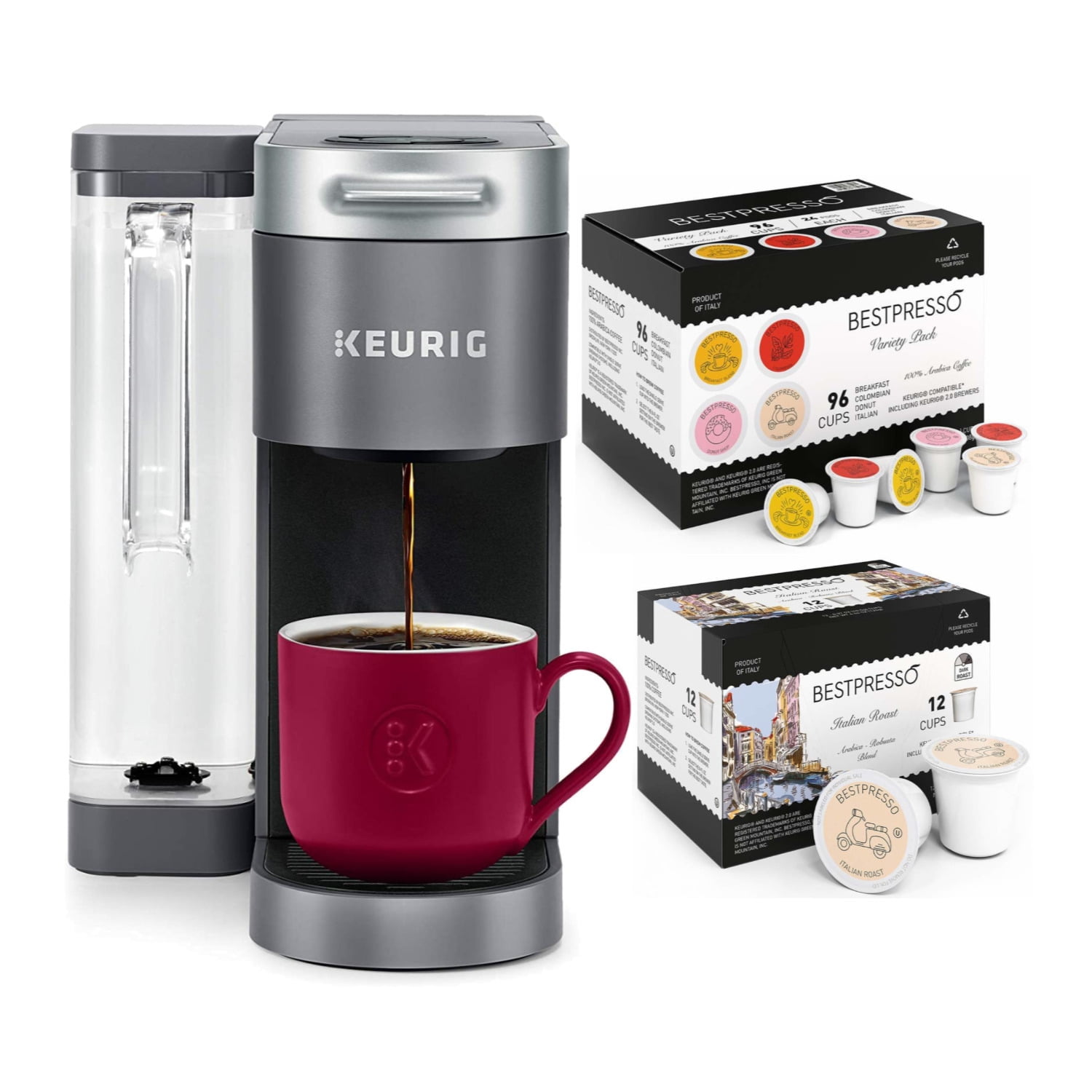Keurig KSupreme SingleServe Coffee Maker with Variety Pack KCup Set