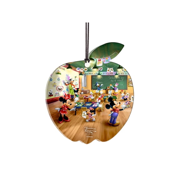 Disney (Mickey and Minnie Schoolhouse) Apple Shaped Hanging Acrylic Print
