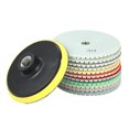 thumbnail image 2 of 11pcs 4-inch  Wet Polishing Pads Grinding Disc + 1pc Backing Pad For Granite Marble Stone Ceramic Tile Concrete, 2 of 7