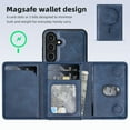 thumbnail image 5 of Dteck for Samsung Galaxy S25 Plus Detachable Wallet Card PU Leather Magnetic Flip Cover RFID Blocking Card Holder Stand Compatible with Magsafe Accessory Phone Case, Blue, 5 of 7