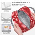 thumbnail image 3 of Easygdp Red Polka Dot Bolsa de Almuerzo Insulada Grande, Forro de Aluminio, Diseño Espacioso, a Prueba de Fugas, Ideal para Trabajo, Picnics, Viajes y Actividades al Aire Libre, 3 of 6