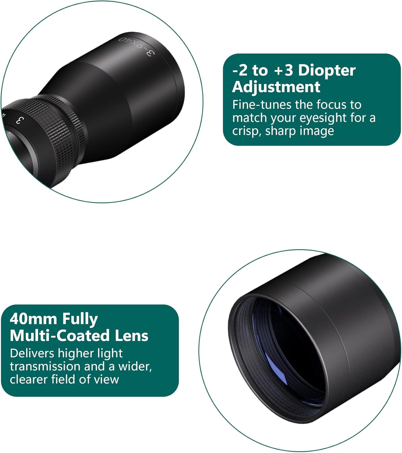 Aquilifer HT 3-9x40NL SFP Hunting Riflescope 1 inch Tube Waterproof Fogproof Shockproof