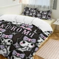thumbnail image 6 of Kuromi And My Melody Duvet Cover Set 3-Piece Bedding Set Soft Warm And Comfortable Soft Bed Set with 1 Duvet Cover And 2 Pillowcases for Bedroom All Season 90"x90", 6 of 7