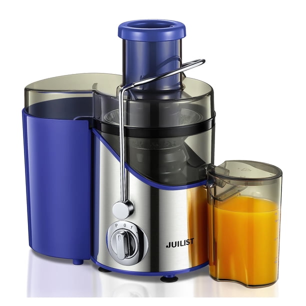 Máquinas Exprimidoras Juilist Extractor De Exprimidor De Boca Ancha De 3 "Para Verduras Y Frutas Con Ajuste De 3 Velocidades Motor De 400 W Fácil De Limpiar Azul