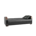 thumbnail image 5 of Ottomanson Founders Sofa Bed with Storage 74", Black Leatherette, 5 of 7