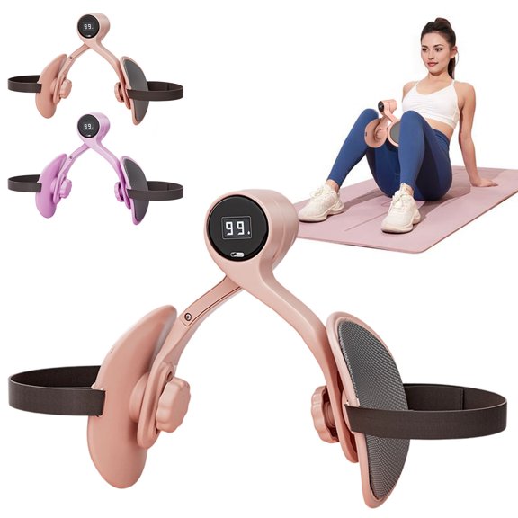 RRJ 2Pcs Pelvic Floor Exercise Device, 2025 Upgraded LED Digital Display Thigh Trainer, Inner Thigh Exerciser For Women, Core Strength And Glute Activation, Home Gym Fitness Equipment For Postpartum