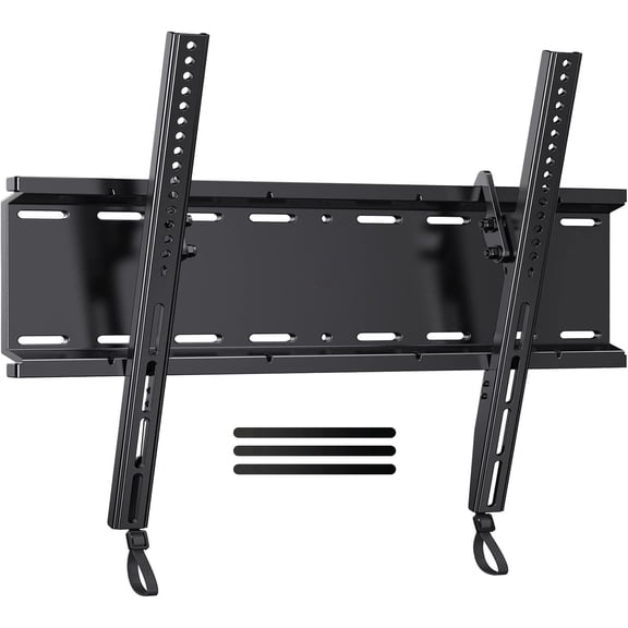 MountFTV Tilting TV Wall Mount Bracket Low Profile for 23-70 inch Screen TVs with 400x400mm, Holds up to 115lbs