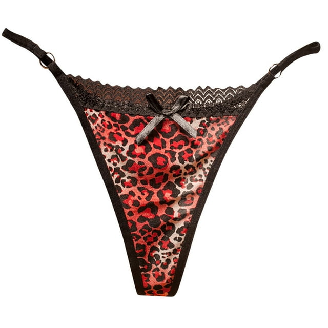 solacol Lace Underwear for Women Sexy Women Leopard Lace Mesh Sheer ...