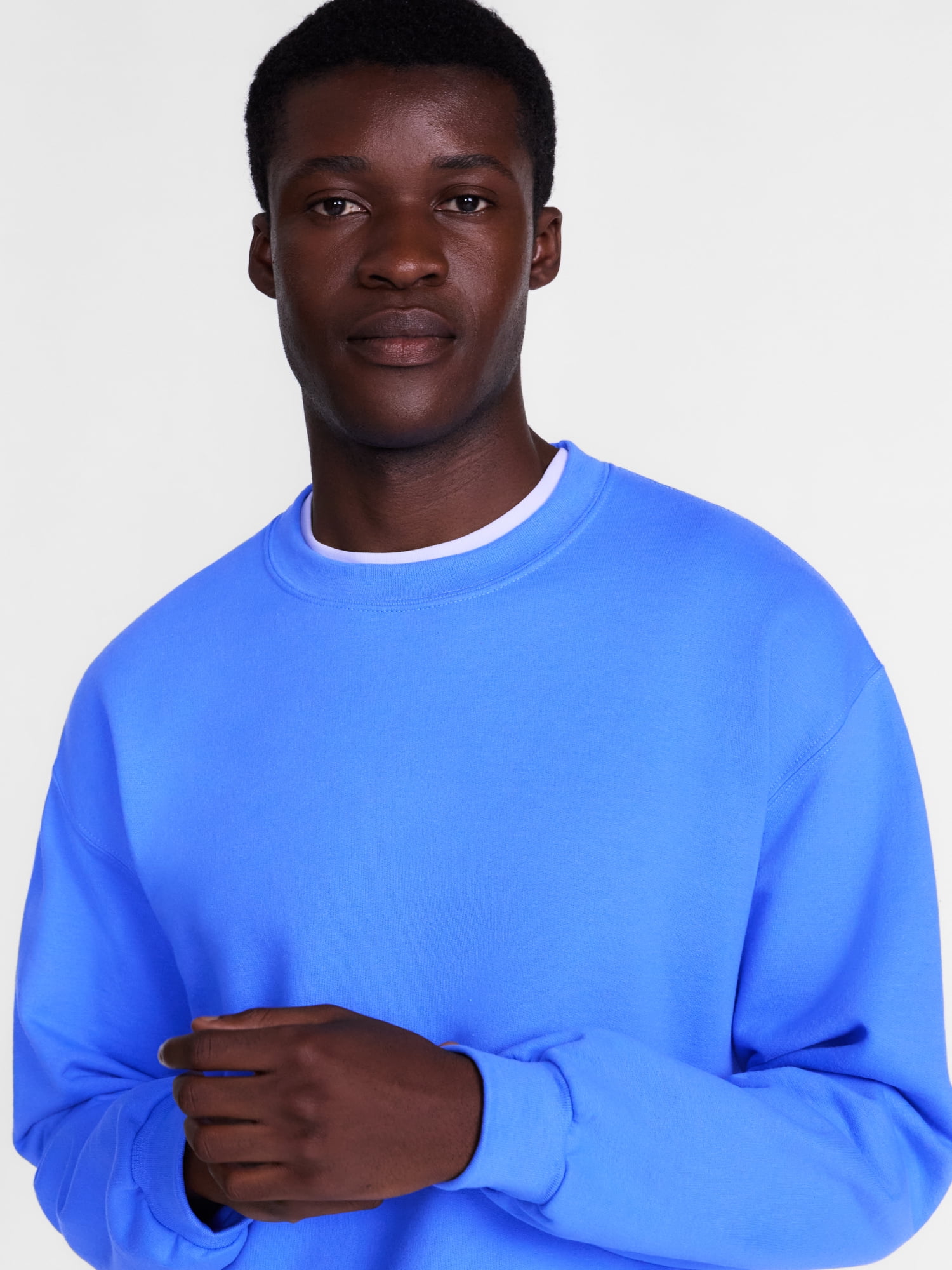 Athletic Works Men's Fleece Crewneck Sweatshirt, Sizes XS-4XLT