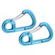 thumbnail image 1 of 2 piezas Sunnimix Aleación de aluminio Llavero mosquetón clip gancho de resorte Azul, 1 of 8