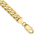 thumbnail image 1 of 14K Yellow Gold 8mm Flat Beveled Curb Chain (9 X 8) Made In South Africa fbu200-9, 1 of 4