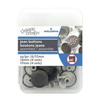 UNIQUE CREATIV No Sewing Assorted Jean Buttons - Walmart.ca