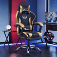 thumbnail image 1 of Silla Gamer Reclinable Giratoria Ergonómica Masaje Lumbar Color Oro/negro Material Del Tapizado Cuero Sintético, 1 of 7