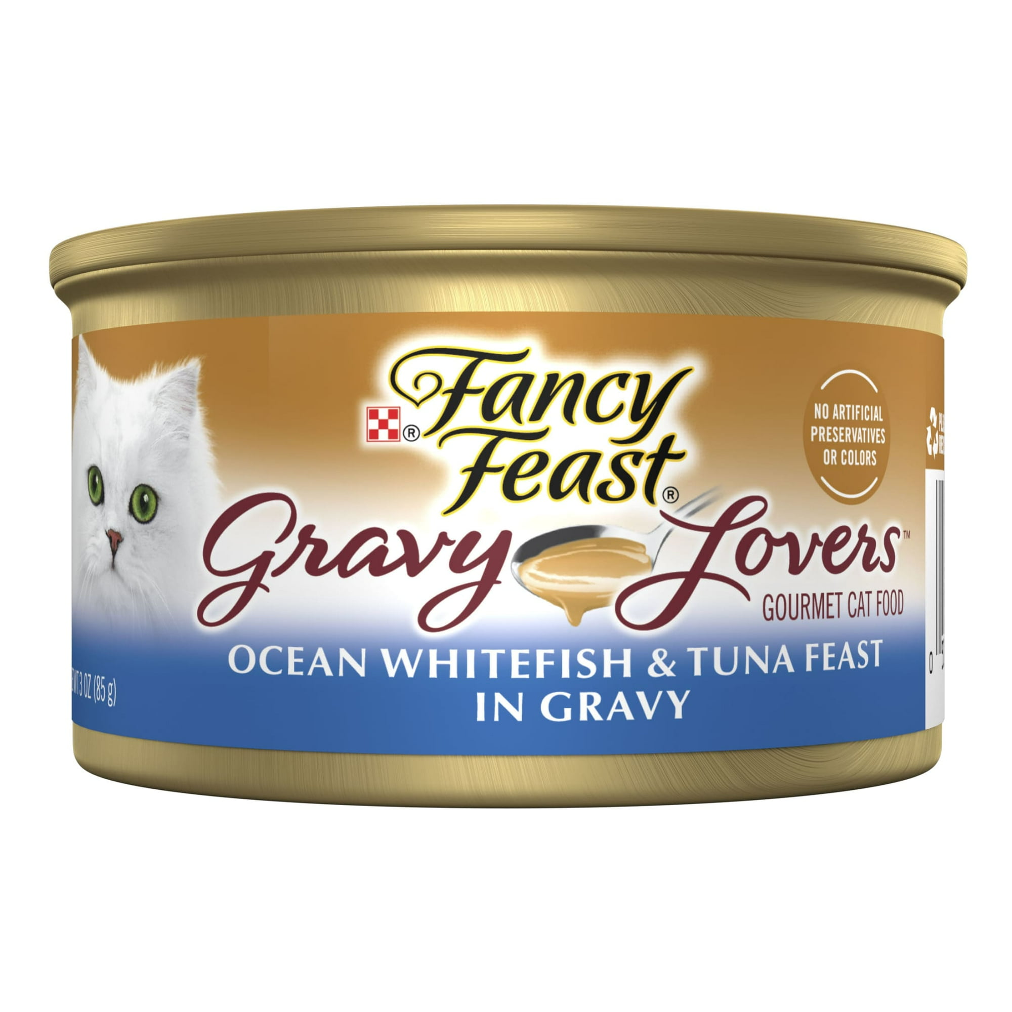 Purina Fancy Feast Gravy Lovers Wet Cat Food, Whitefish & Tuna in Gravy, 3 oz Can