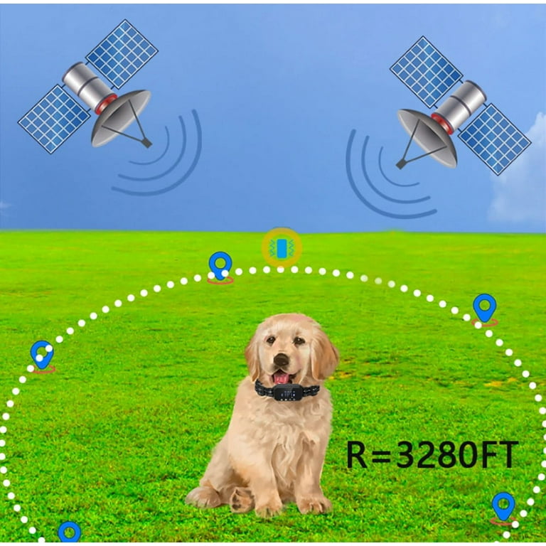 GPS Wireless Dog Fence, Electric Dog Fence Pet Containment System, Large  Signal Range Up to 6560Ft, Portable GPS Dog Boundary Training Collar for