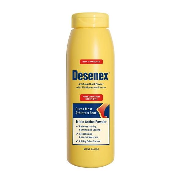 Desenex Athlete's Foot Shake Powder, 2% Miconazole Nitrate, 3 oz, Pack of 10