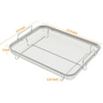 thumbnail image 6 of Air Fryer Basket For Oven, 2 Piece Set Stainless Steel Grill Basket, Non-stick Mesh Basket Set, Air Fryer Tray Wire Rack Roasting Basket, 6 of 7