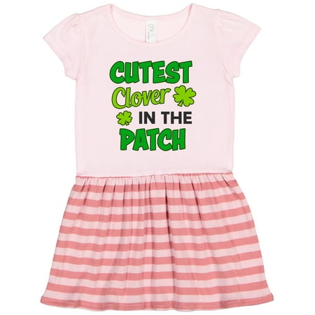 

Inktastic Cutest Clover in the Patch with Four Leaf Clovers Gift Toddler Girl Dress