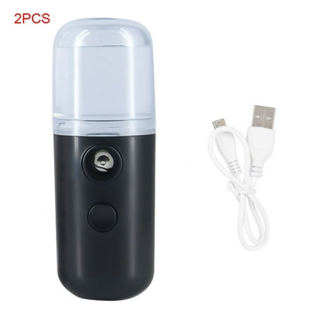 

2 PCS Face Sprayer 30ml Face Skin Water Mist Atomizer Facial Skin Moisturizing Portable Sprayer Black