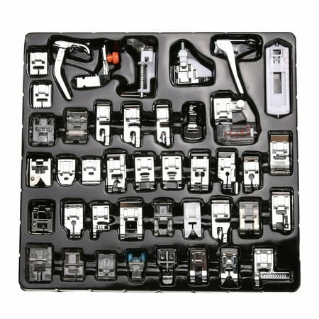 Domestic Sewing Machine Parts 42 PCS/set Professional Domestic Sewing Machine Presser Feet Set for Babylock, Singer, Janome, Brother, Elna, Toyota, New Home, Simplicity, Necchi, Kenmore , etc ,Low Shank Sewing Machine ()