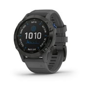 Garmin 010-02410-10 fnix 6 Pro Solar Multisport GPS Watch (47 mm Case, Black with Slate Gray Band)