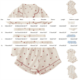 thumbnail image 2 of WCJM Womens Printed Short Sleeve Pajama Set Lapel Collar Button Down Shirt Elastic Waist Shorts Breathable Soft Loungewear, 2 of 2