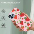 thumbnail image 2 of QZHH  Pink Strawberry Phone Case for iPhone 15 6.1 Inch - Shockproof Protective Cute Cool Strawberry Phone Case Designed for iPhone 15 Case for Girls Women Boys Black Pink Red, 2 of 4
