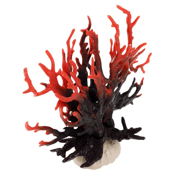 RUNROTOO 1Set Aquarium Reef Decor Resin Simulation Coral Model for Fish Tank Landscaping 11.8x5.7x1.8in