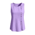 thumbnail image 5 of Ecqkame Tank Tops for Women Solid Color Round Neck Tiered Ruffle Sleeveless Shirts Summer Lightweight Daily Versatile Blouses Purple XXL, 5 of 8