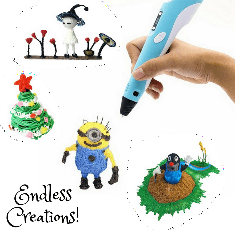 NEW 3D Pen 3Doodler Drawing Pen Kit Stand Extra Rods QVC Plastic Extra  Parts