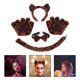 thumbnail image 4 of KAKOWELY 1 juego de accesorios para disfraz de animales, diadema con orejas, cola, guantes y pajarita., 4 of 5
