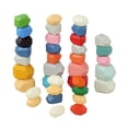 thumbnail image 2 of Piedra de de apilamiento de clasificación de , juguetes de rompecabezas creativos Montessori, de apilamiento de bloques de 36 piezas Baoblaze Juguetes de bloques de apilamiento, 2 of 8