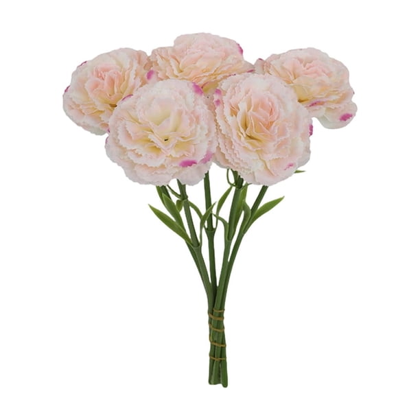 Ramo de claveles artificiales de seda,arreglo floral artificial realista para decoración de bodas,exteriores,sala de estar,accesorio para fotos,decoración floral.