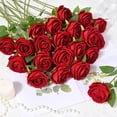 thumbnail image 4 of Flores artificiales Waipfaru Red Roses Real Touch, 50 unidades, 4 of 8