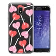 thumbnail image 1 of MUNDAZE Samsung Galaxy J3 Express/Prime 3/Amp Prime 3 Heart Suckers Lollipop Valentines Day Candy Lovers Double Layer Phone Case Cover, 1 of 3