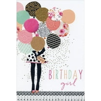 Pictura Birthday Girl With Balloons Sara Miller Feminine Birthday Card for Her / Woman
