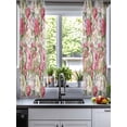 thumbnail image 2 of Pink Spring Floral Sheer Curtains 54 Inch Length 2 Panels Set for Living Room/Bedroom, Vintage Summer Botanical Kitchen Curtains Grommet Semi-Sheer Curtains Drapes Voile Window Treatments 42"x54"x2, 2 of 7