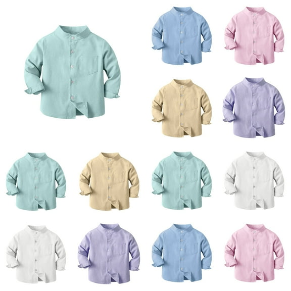 Antinious Toddler Boys Hoodies Tops,Casual Long Sleeve Sweatshirt for Boys Girls,Spring And Summer Casual Print Boys Hort Sleeve Stand-up Collar Blouse,Light Blue,150