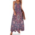 thumbnail image 1 of Vestido sin mangas con estampado de alfombra persa central de Kashan, vestidos de mujer para ocasiones especiales, vestidos de verano para mujer, falda de verano, 1 of 7