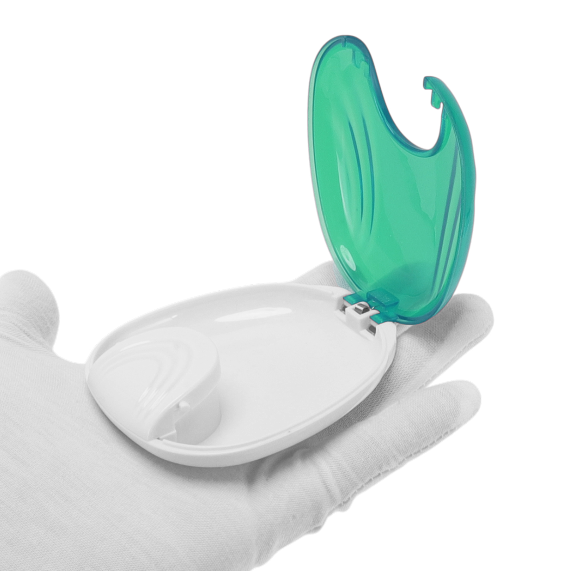 Unique Bargains Shell-shaped Braces Box 1 Pc Dark Green