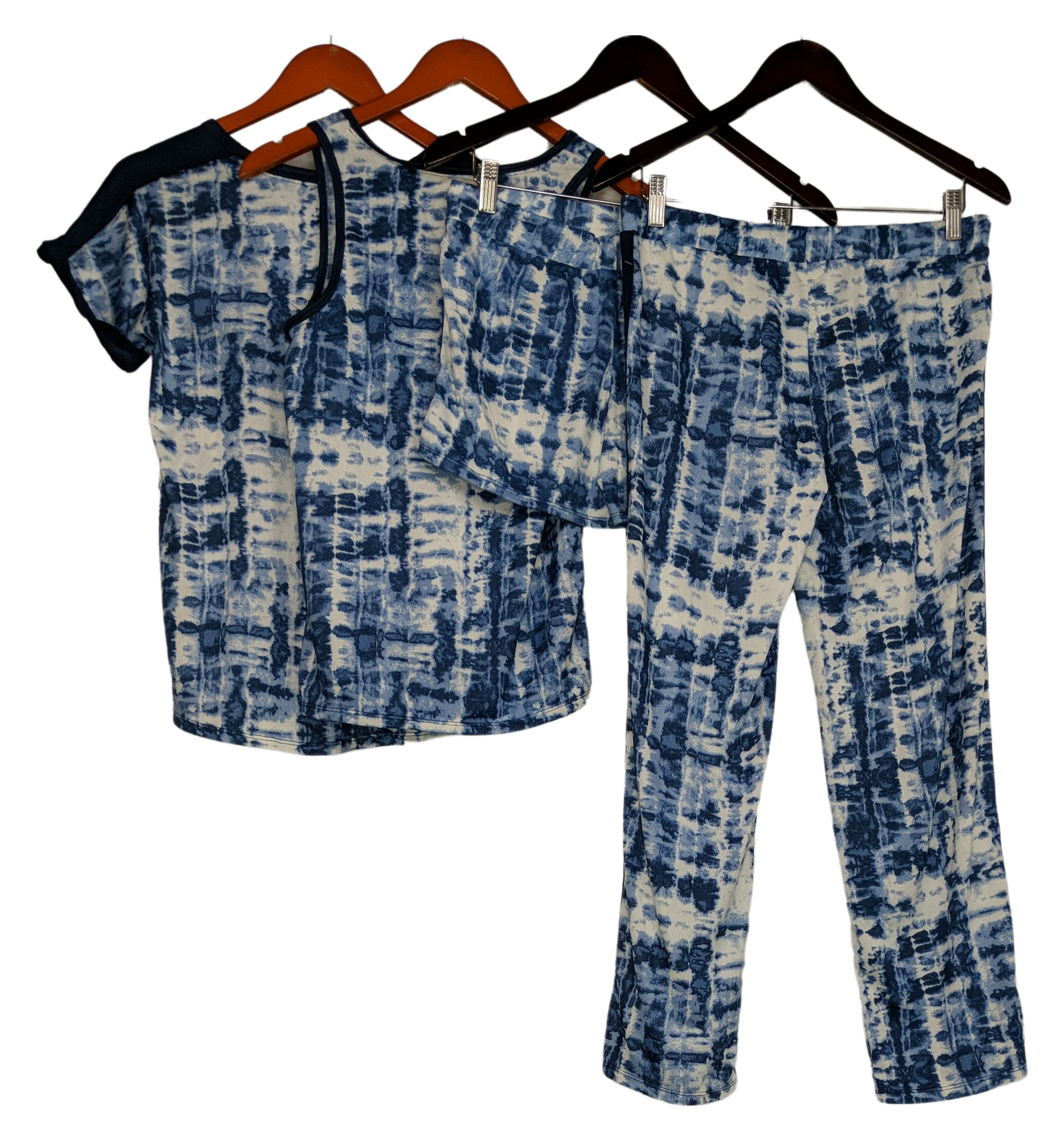 Lucky Brand Ladies' 4 Piece PJ Set, Tank, Shorts, Tee & Pants, G43