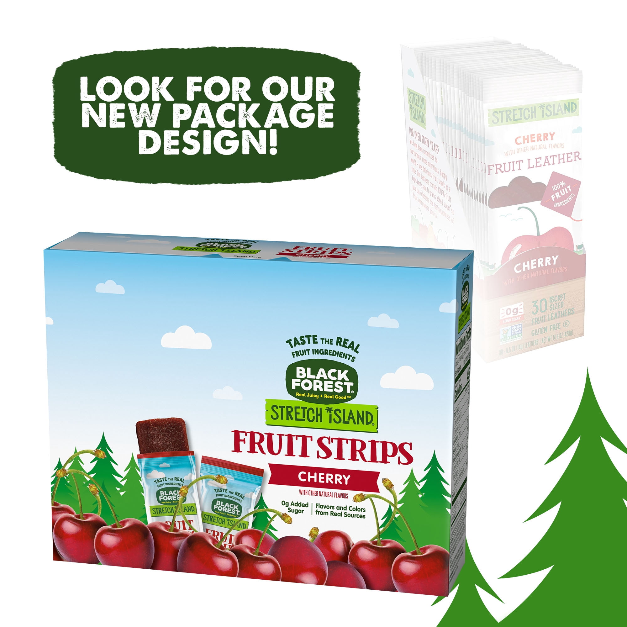 Black Forest Stretch Island Fruit Leather Snacks, Cherry, 0.5 oz, 30 Count