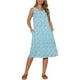 thumbnail image 2 of Vestido de verano sin mangas bohemio de estampado ikat para mujer, vestido midi casual para el Día de la Madre con bolsillos, azul y verde, talla L, 2 of 6