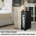 Unique Bargains Laundry Basket with Wheels 27" Tall Rolling Laundry