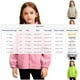 thumbnail image 3 of Cowsor Girls Zip Up Teen Sweatshirts Fleece Jackets Kids Fall Fashion Outfits Winter Clothes, 3 of 7